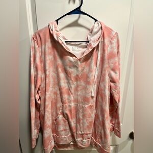 Livi Active Pink Tie-Dye Hoodie 22/24 Cozy